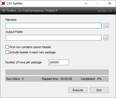 CSV Splitter screenshot